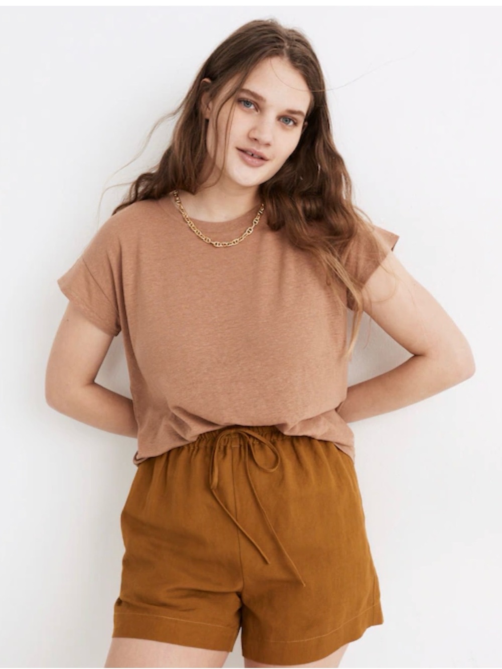 Madewell Asbury Faded Earth Crewneck Tee